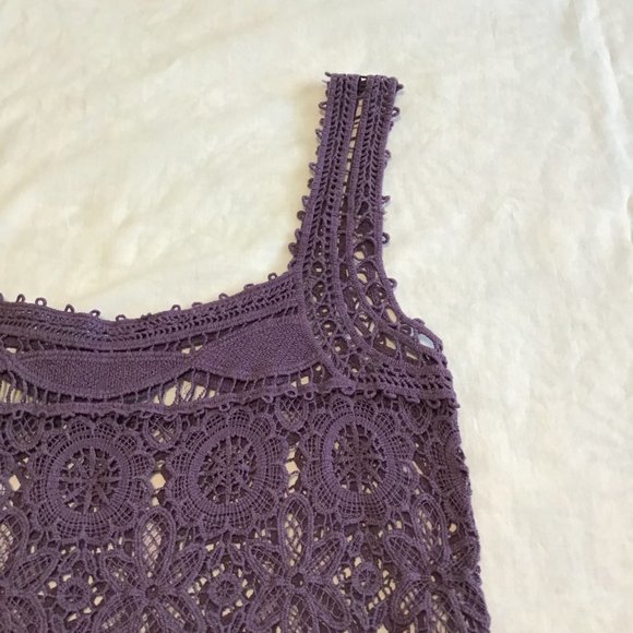 MAURICES Floral Crochet Boho Hippie  Tank Top - Picture 2 of 6